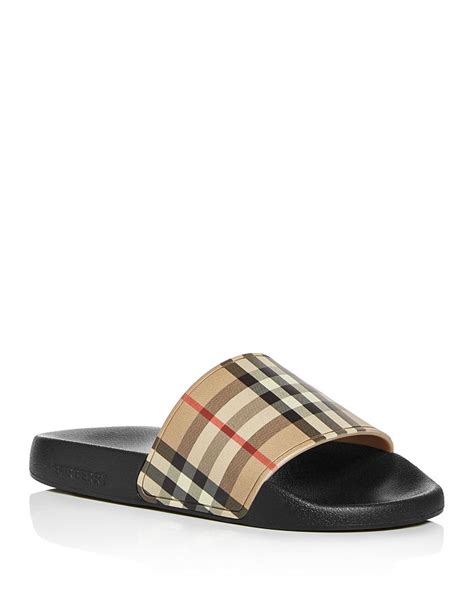 burberry slides saks|Burberry flip flops.